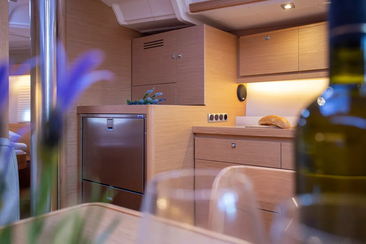 Galley of Sea Cloud 1, a Dufour 430 GL sailboat at Grad Pula, Croatia