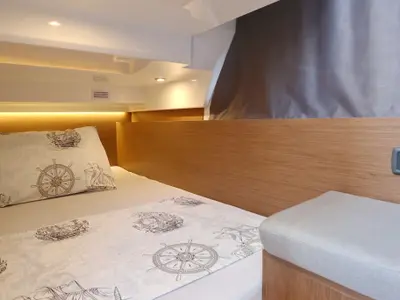 Cabin on Pepa, a Jeanneau Merry Fisher 1095 motorboat at Zadar, Croatia