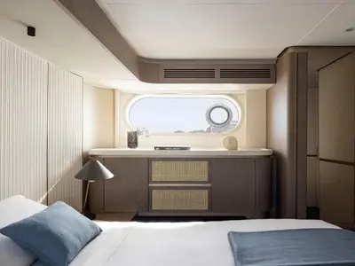 Cabin on Amparito XIII, a Azimut Magellano 60 motor yacht at Lavreotiki Municipal Unit, Greece