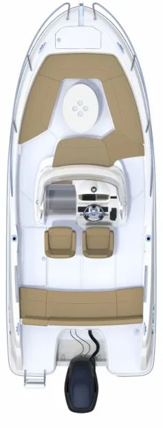 Floor plan of Jeanneau Cap Camarat 6.5 CC, a Jeanneau Cap Camarat 6.5 CC motorboat at Grad Pula, Croatia