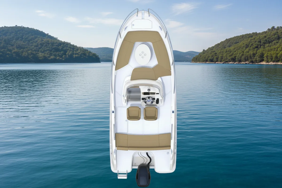 Exterior view of Jeanneau Cap Camarat 6.5 CC, a Jeanneau Cap Camarat 6.5 CC motorboat at Grad Pula, Croatia