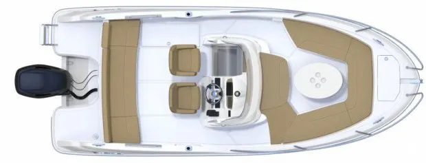 Floor plan of Jeanneau Cap Camarat 6.5 CC, a Jeanneau Cap Camarat 6.5 CC motorboat at Grad Pula, Croatia