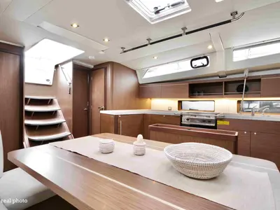 Galley of Ludi, a Beneteau Oceanis 46.1 sailboat at Castellammare di Stabia, Italy