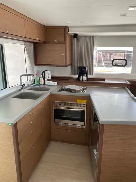 Galley of Dreamelli, a Lagoon 450 F catamaran at Trogir, Croatia