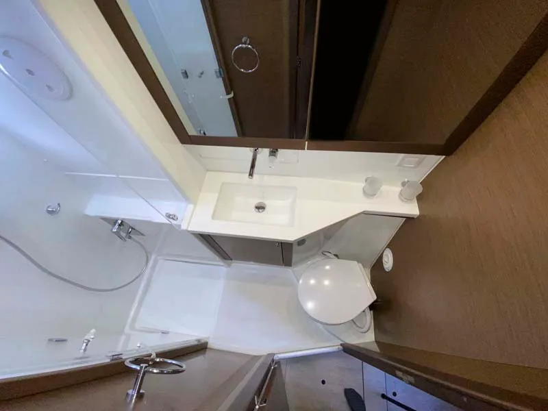 Head on Dreamelli, a Lagoon 450 F catamaran at Trogir, Croatia