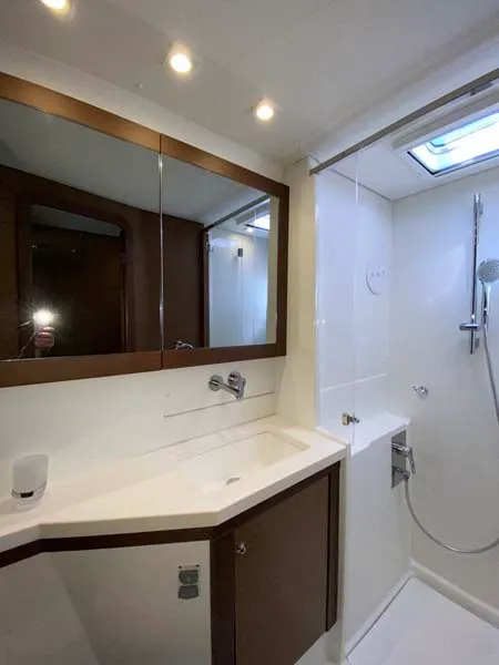 Head on Dreamelli, a Lagoon 450 F catamaran at Trogir, Croatia