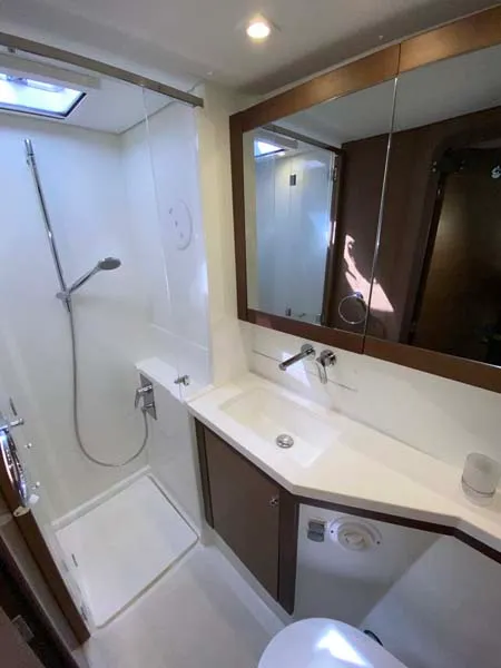 Head on Dreamelli, a Lagoon 450 F catamaran at Trogir, Croatia