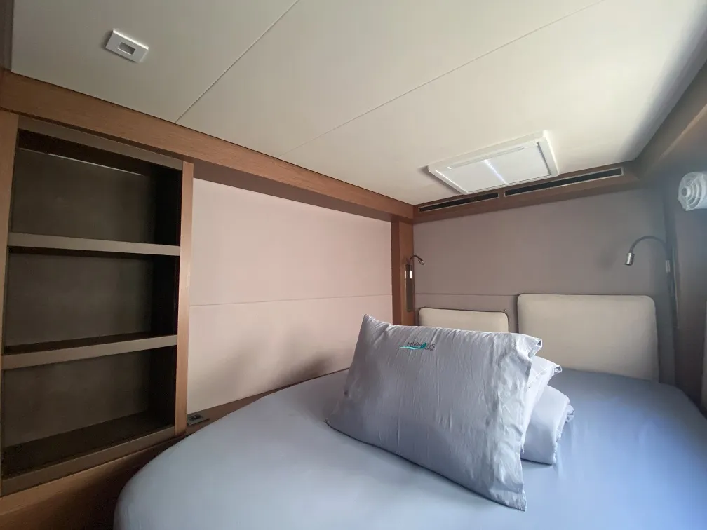 Cabin on Clara, a Lagoon 50 catamaran at Marmaris, Turkey