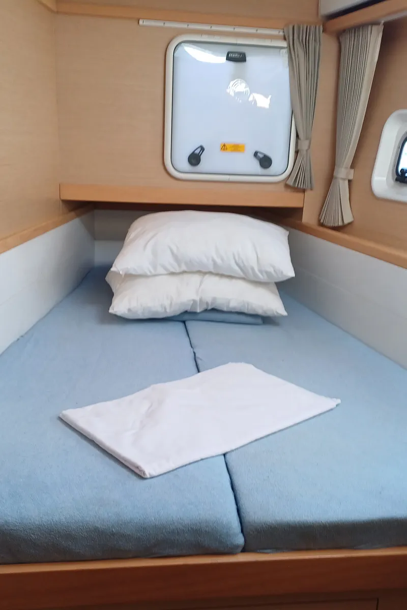 Cabin on Tortilla, a Lagoon 39 catamaran at Athens, Greece