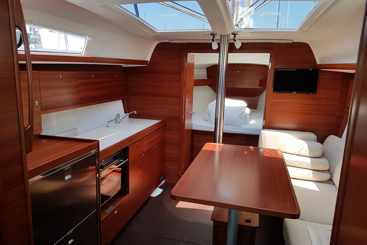 Salon of Fortuna, a Dufour 382 Grand Large sailboat at Općina Medulin, Croatia