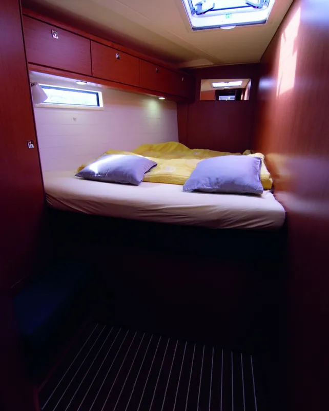 Cabin on Tramuntana, a Bavaria Cruiser 51 sailboat at Punat, Croatia