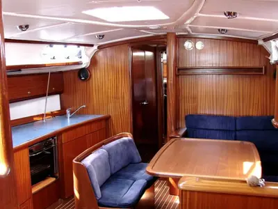 Salon of Eveline, a Bavaria 44 sailboat at Fisksätra, Sweden