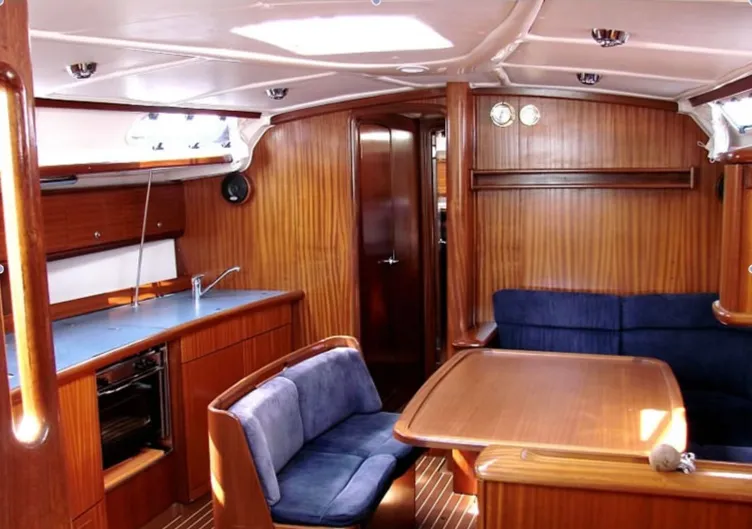 Salon of Eveline, a Bavaria 44 sailboat at Fisksätra, Sweden