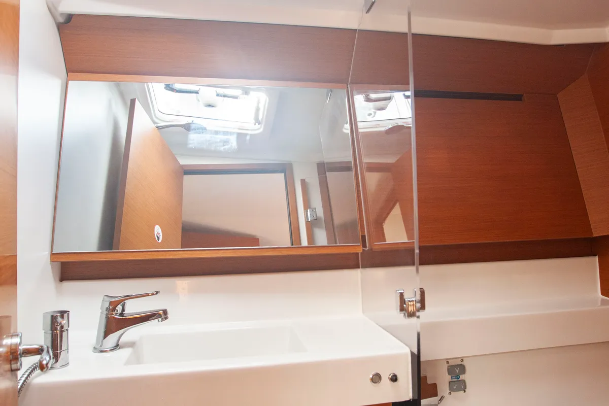 Head on Sea Breeze, a Jeanneau Sun Odyssey 410 sailboat at Marmaris, Turkey