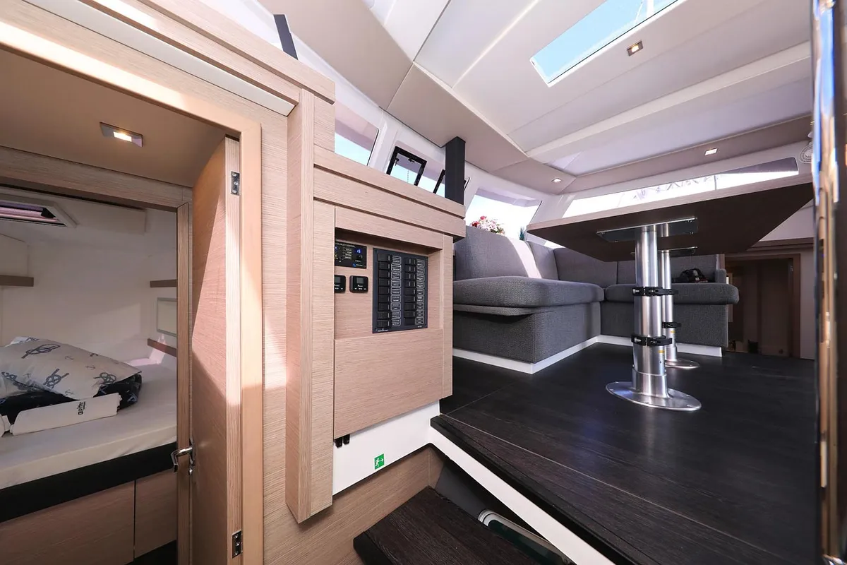 Cabin on Felicitas II, a Fountaine Pajot Lucia 40 catamaran at Grad Biograd na Moru, Croatia
