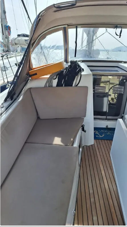 Iliada, a Jeanneau Sun Odyssey 410 sailboat at Municipal Unit of Palairos, Greece