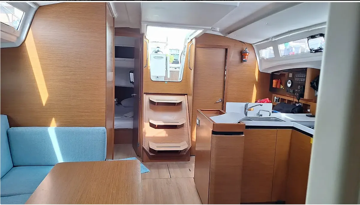 Iliada, a Jeanneau Sun Odyssey 410 sailboat at Municipal Unit of Palairos, Greece