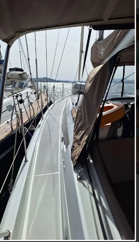 Iliada, a Jeanneau Sun Odyssey 410 sailboat at Municipal Unit of Palairos, Greece