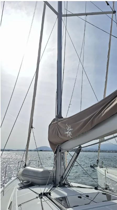 Iliada, a Jeanneau Sun Odyssey 410 sailboat at Municipal Unit of Palairos, Greece
