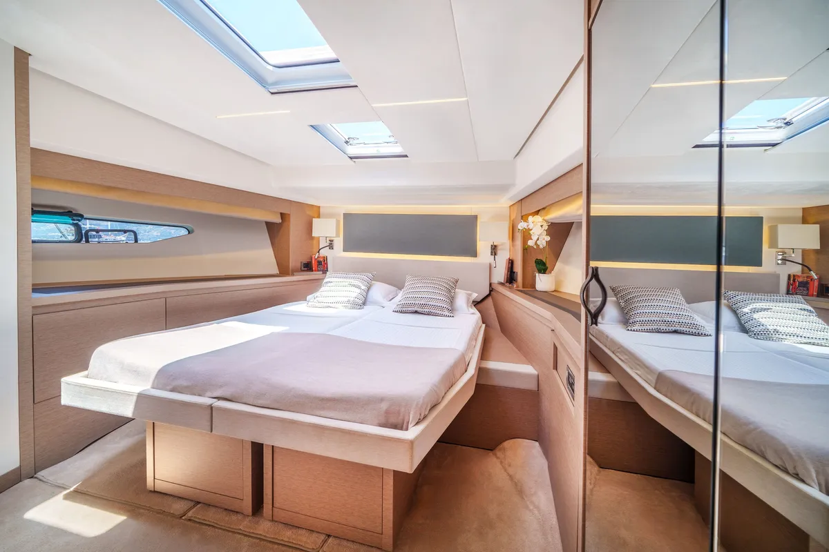 Shaft, a Jeanneau Prestige 590 Flybridge motor yacht at Podstrana - Miljevac, Croatia