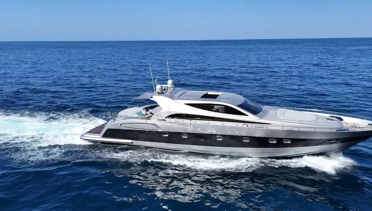 Tamurel, a Alfamarine 78HT motor yacht at Palermo, Italy