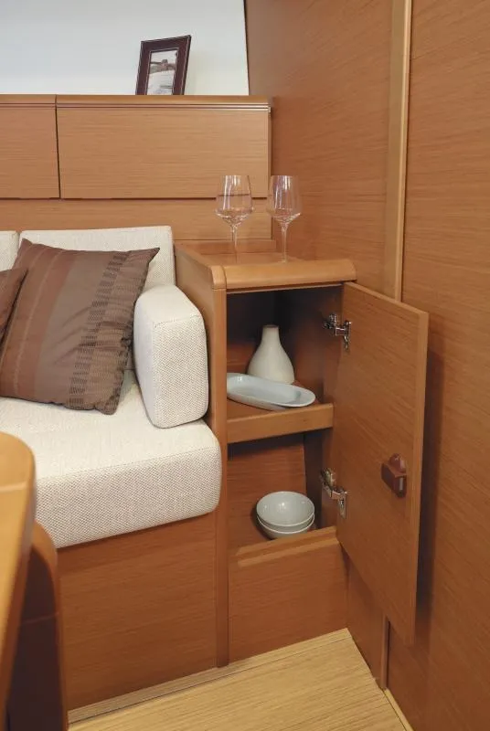 Salon of Minerva, a Jeanneau Sun Odyssey 379 sailboat at Salerno, Italy