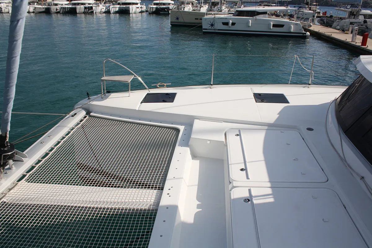 Deck of Cata del Mar, a Fountaine Pajot Astrea 42 catamaran at Seget Donji, Croatia