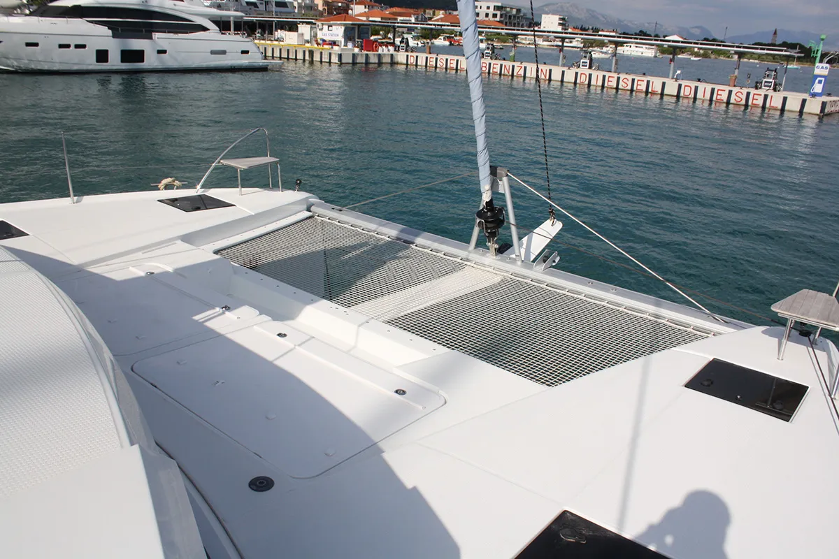 Deck of Cata del Mar, a Fountaine Pajot Astrea 42 catamaran at Seget Donji, Croatia