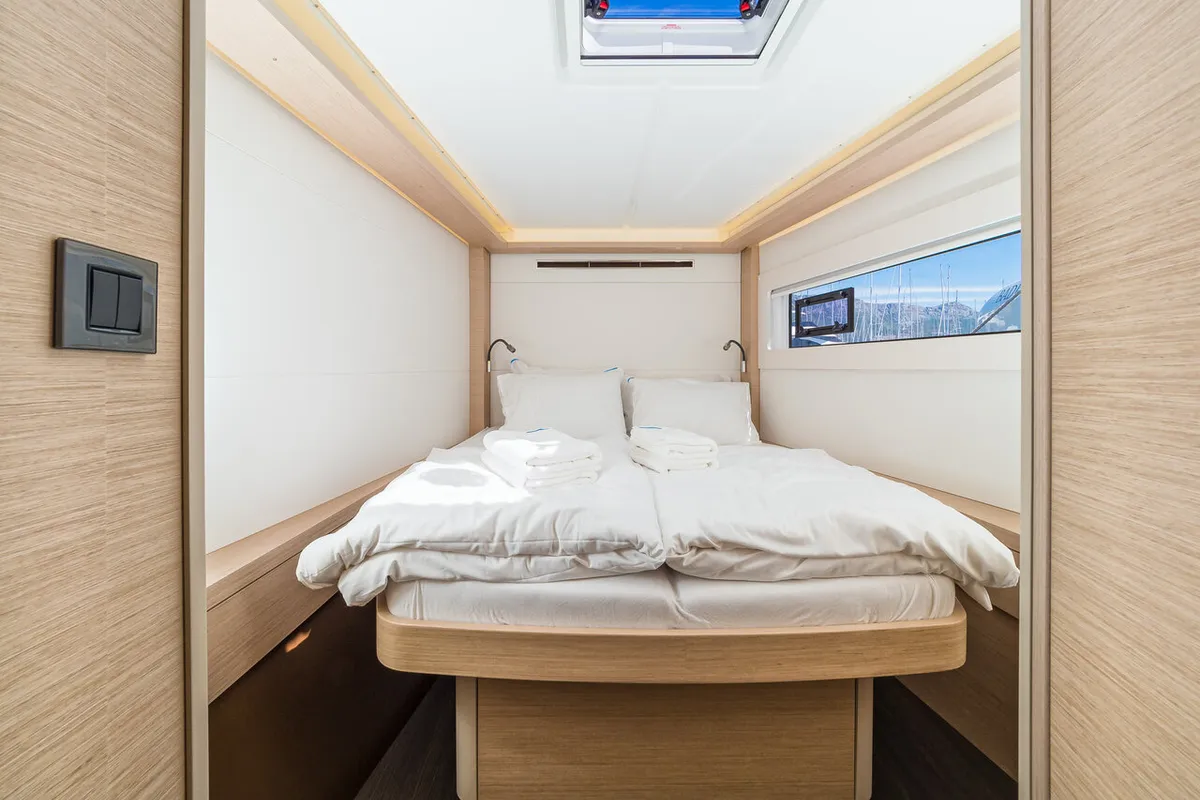 Cabin on Madame El Grande, a Lagoon 46 catamaran at Kaštela, Croatia