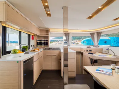 Galley of Madame El Grande, a Lagoon 46 catamaran at Kaštela, Croatia