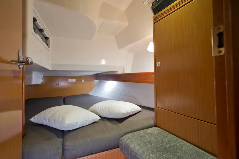 Cabin on Mystic, a Bavaria 36 Cruiser sailboat at Šibenik, Croatia