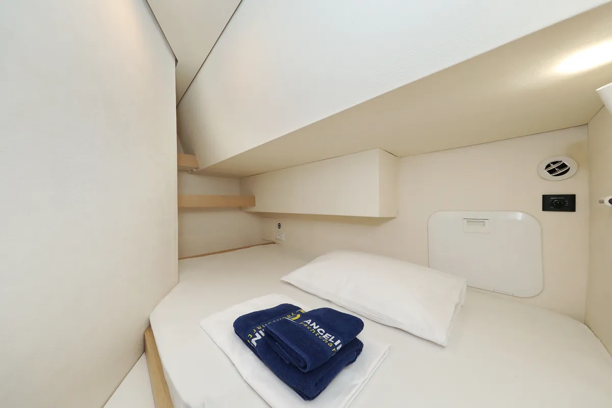 Cabin on Poco Loco, a Fountaine Pajot Saba 50 catamaran at Grad Trogir, Croatia