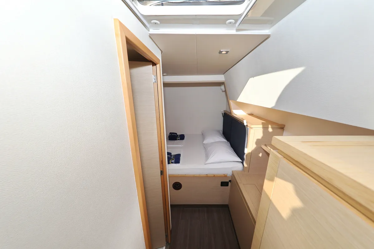 Cabin on Poco Loco, a Fountaine Pajot Saba 50 catamaran at Grad Trogir, Croatia