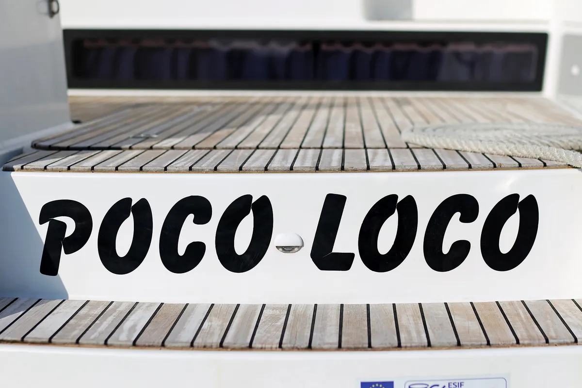 Poco Loco, a Fountaine Pajot Saba 50 catamaran at Grad Trogir, Croatia