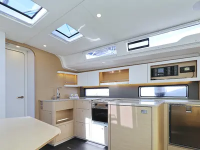 Galley of Scooby Doo, a Dufour 44 sailboat at Grad Pula, Croatia