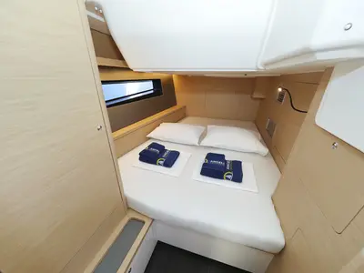 Cabin on Scooby Doo, a Dufour 44 sailboat at Grad Pula, Croatia
