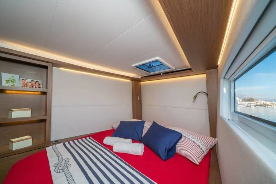 Cabin on Captain Morgan, a Lagoon 50 catamaran at Općina Marina, Croatia
