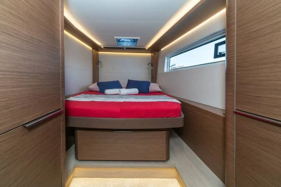 Cabin on Captain Morgan, a Lagoon 50 catamaran at Općina Marina, Croatia