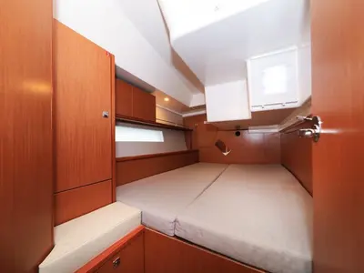 Cabin on Katharina, a Bavaria C45 Style sailboat at Pirovac, Croatia