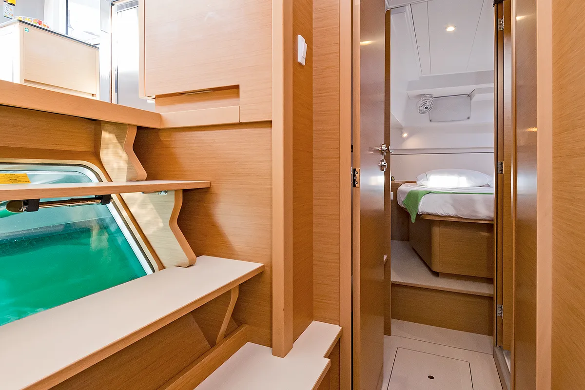 Cabin on Excessive, a Excess 12 catamaran at Kos, Greece