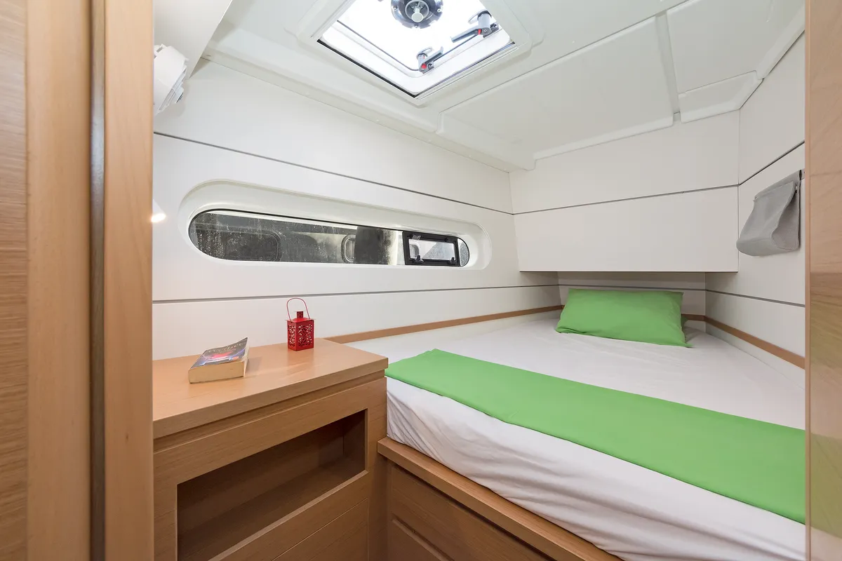 Cabin on Excessive, a Excess 12 catamaran at Kos, Greece
