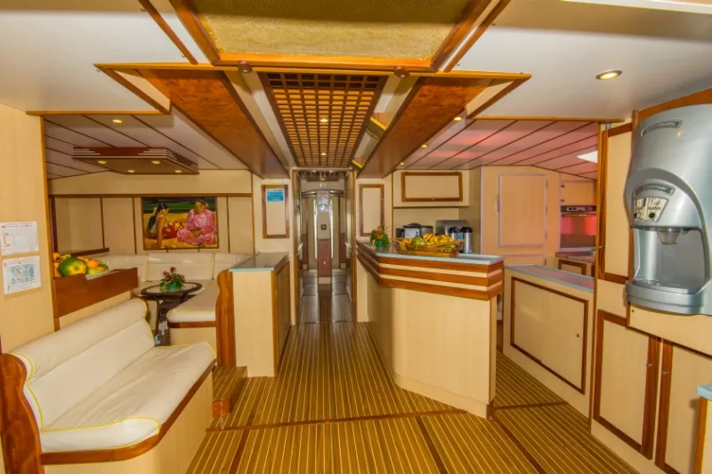Salon of Cabin G11, a Gulet Mojito 78 catamaran at Roche Caiman, Seychelles