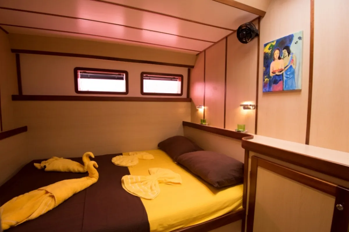 Cabin on Cabin G11, a Gulet Mojito 78 catamaran at Roche Caiman, Seychelles
