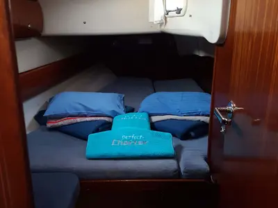 Cabin on Azzurro, a Bavaria 41 sailboat at Punat, Croatia