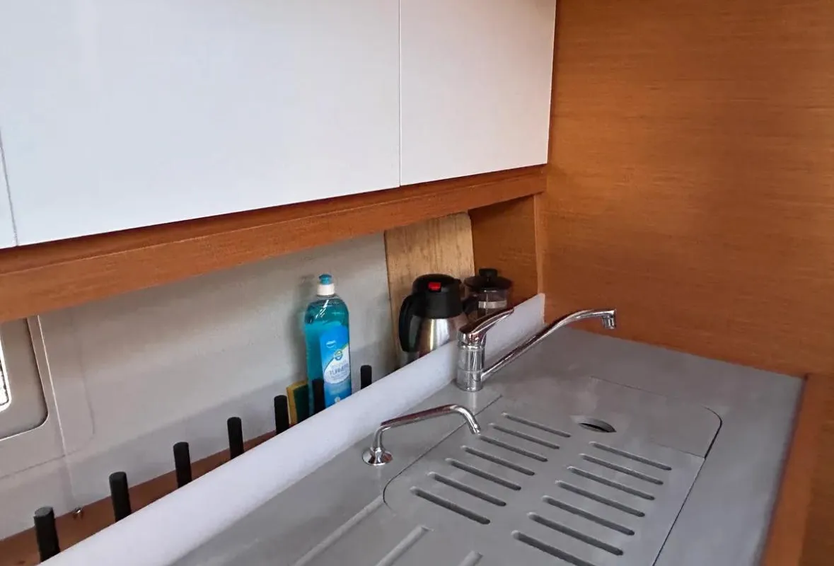 Galley of Sail Corvus, a Dufour 390 GL sailboat at Marmaris, Turkey