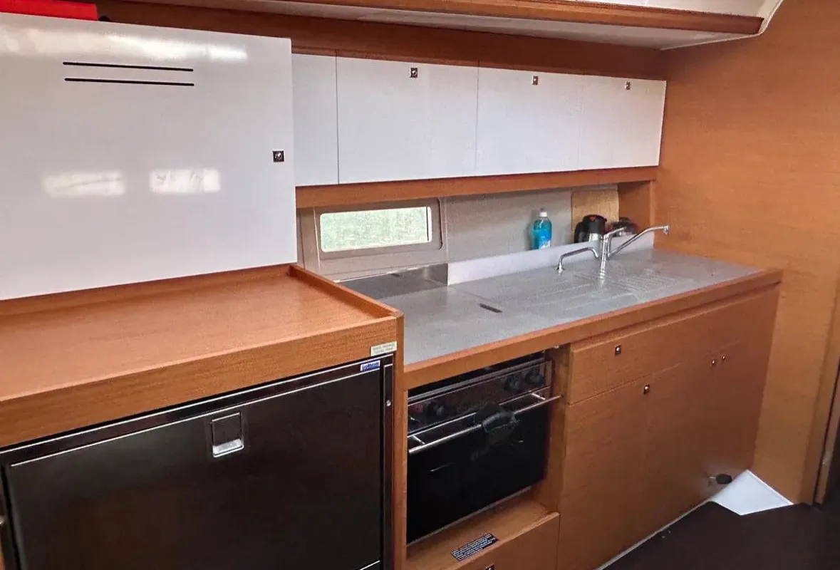 Galley of Sail Corvus, a Dufour 390 GL sailboat at Marmaris, Turkey