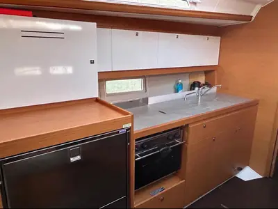 Galley of Sail Corvus, a Dufour 390 GL sailboat at Marmaris, Turkey
