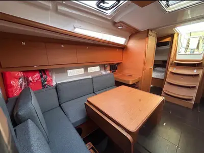 Salon of Sail Corvus, a Dufour 390 GL sailboat at Marmaris, Turkey