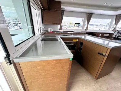Galley of Hanna 1, a Lagoon 450 S catamaran at Grad Kaštela, Croatia