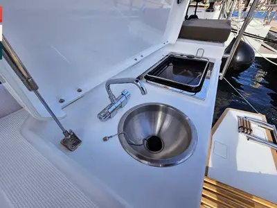 Deck of Ava, a Dufour 41 sailboat at Općina Rogoznica, Croatia